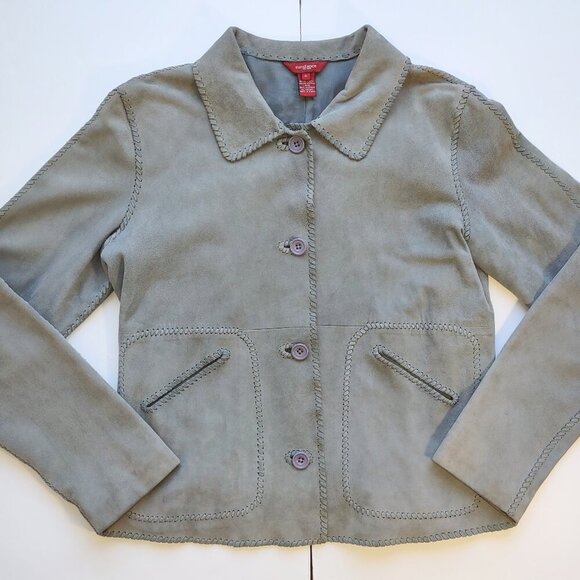 Sundance Women's Suede Boho Jacket Sage Green Size 6 Western Rodeo Cowgirl Chic - Picture 3 of 11